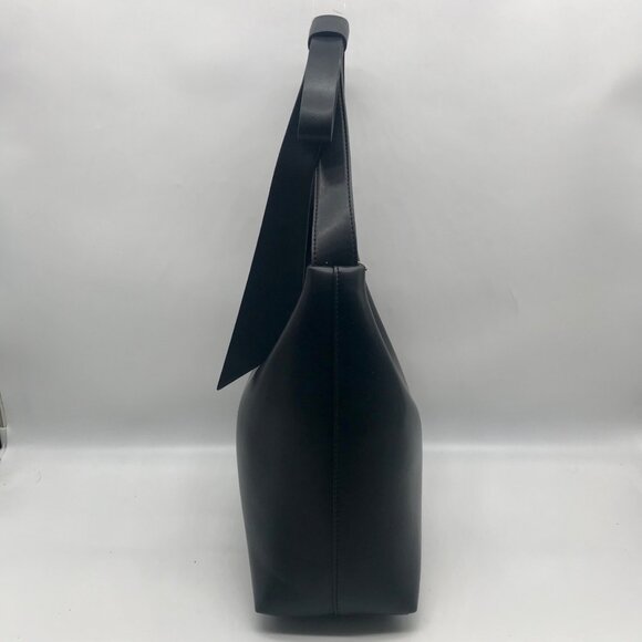 Anthropologie Black Faux Leather Tote Bag - Picture 4 of 10